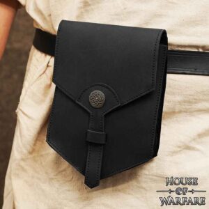 Elegant Medieval Leather Belt Pouch