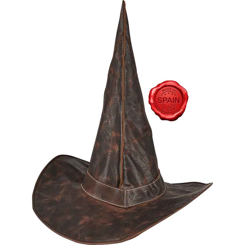 Wizard of the Realm Leather Hat - Brown