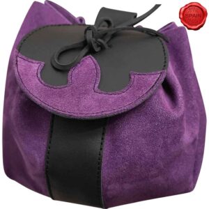 Fantasy Barbarian Suede Leather Belt Bag - Purple