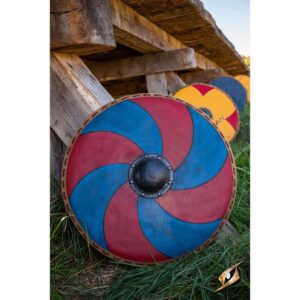 Gastir Viking LARP Shield - Blue/Red - 75 cm