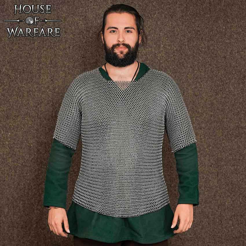 Short Half Sleeve Stainless Steel Butted Hauberk