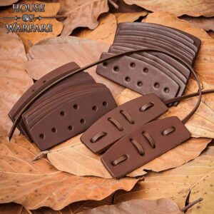 Leather Lamellar Scales - Set of 50 - Brown