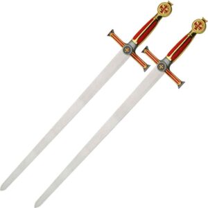 Templar Sword Set with Display Plaque