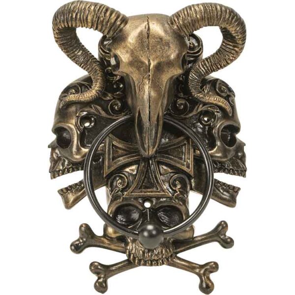 Skull and Ram Door Knocker