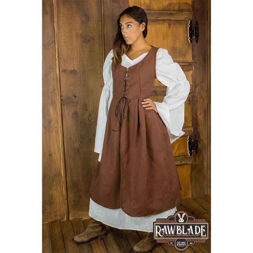 Marketta Surcoat Overdress - Brown