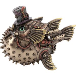 Steampunk Puffer Fish Statue