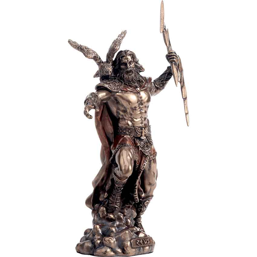 Bronze Zeus Sky God Statue