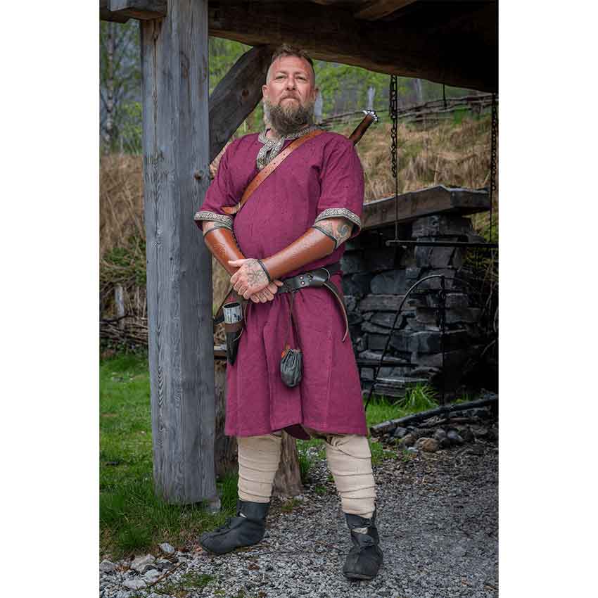 Viking tunic, dark red