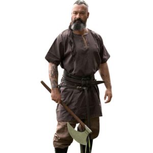 Theobald Short Sleeve Viking Tunic - Brown