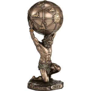 Bronze Atlas Greek Titan Statue