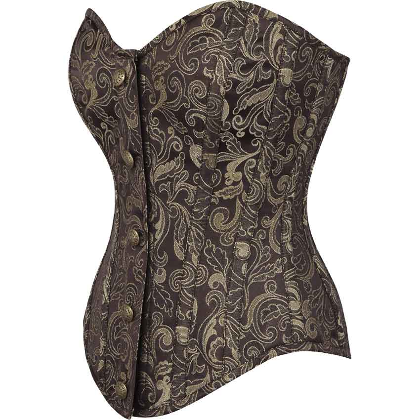 Mercy Gold Overbust Brocade Corset