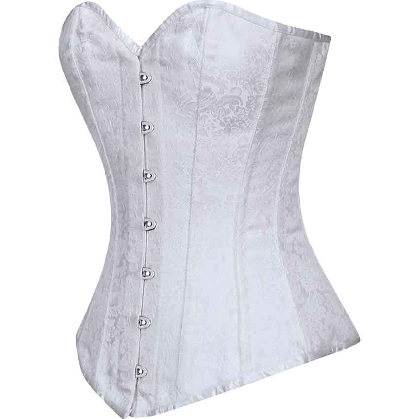 Ida White Brocade Corset