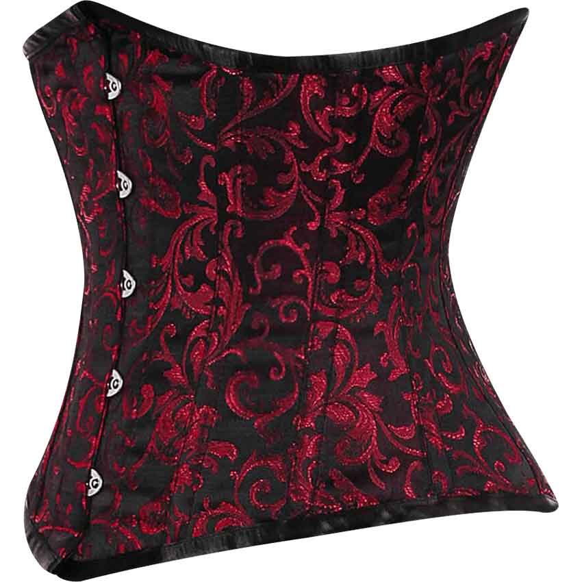 Red Brocade Underbust Corset