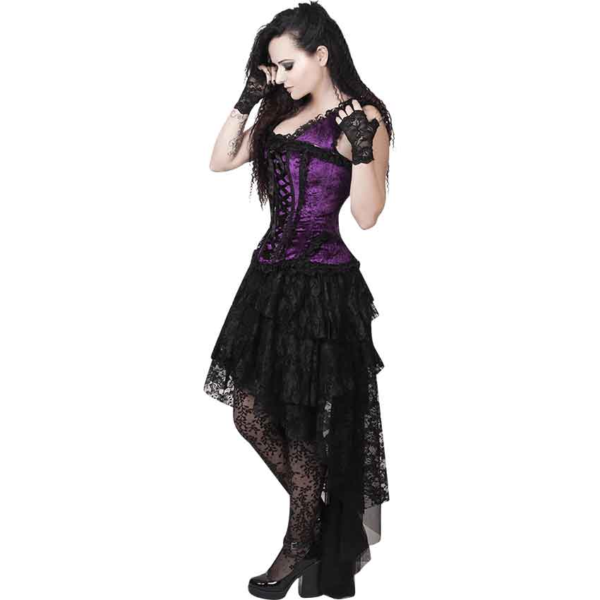 Feofil Black Lace Gothic Skirt