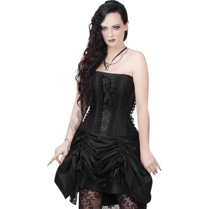 Roswell Brown Victorian Corset Dress with Bolero