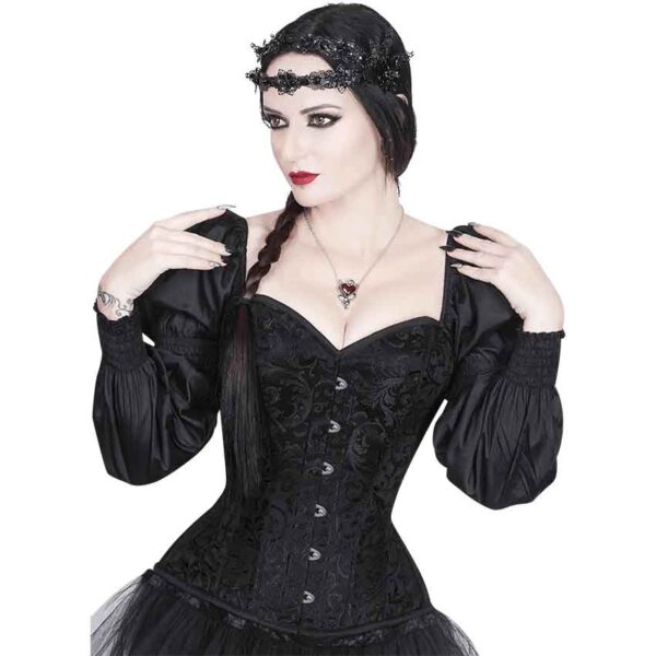 Cirino Gothic Black Corset with Sleeves