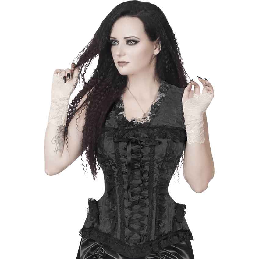 Steampunk Underbust Corset Dress Plus Size Pirate Blouse Off Shoulder Gothic Corset Skirt 3 Pieces