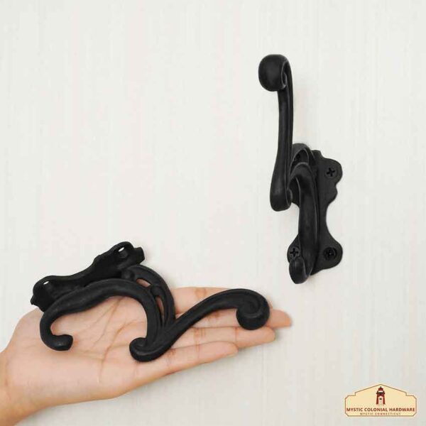 Ornate Cast Iron Wall Hooks - Set of 2