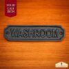 Cast Iron Washroom Door Sign