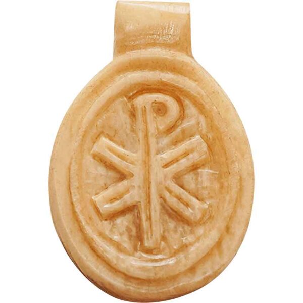 Chi Rho Roman Bone Pendant