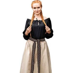 Edith Medieval Blouse - Black