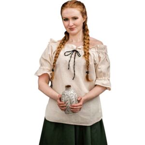 Amelia Medieval Blouse - Natural