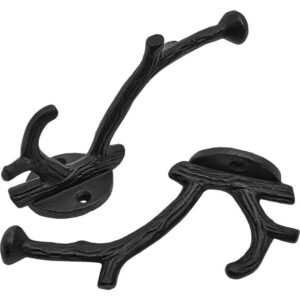 Cast Iron Branch Wall Hook - Set of 2