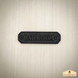 Cast Iron Bathroom Door Sign