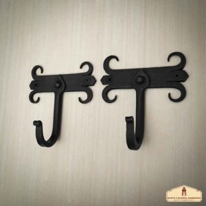 Hand Forged Gothic Fleur Wall Hook - Set of 2