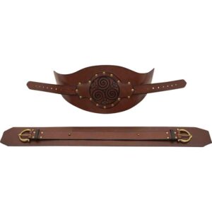 Celtic Warrior Wide Waist Belt - Brown