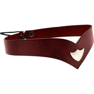 Elvish Princely Leather Headband - Maroon