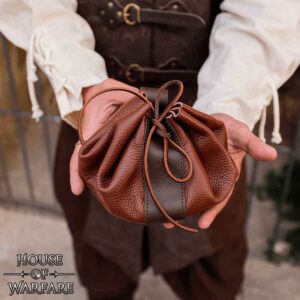 Medieval Merchant Belt Pouch - Brown