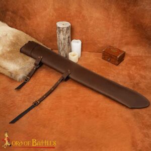 Leather LARP Sword Scabbard - Brown