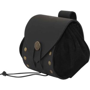 Odyssey Medieval Drawstring Belt Pouch - Black