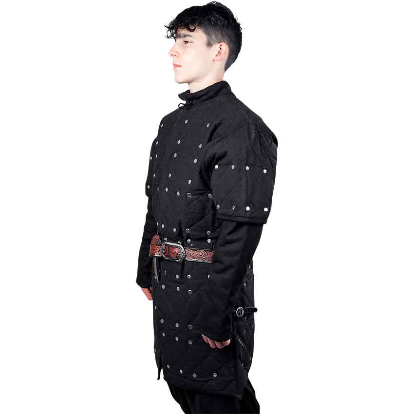 Medieval Brigandine with Steel Plates - Black