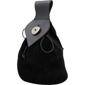 Medieval Suede Belt Pouch - Black