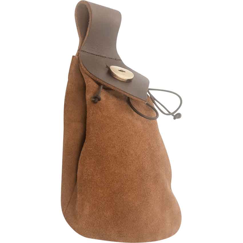 Medieval Suede Belt Pouch - Brown