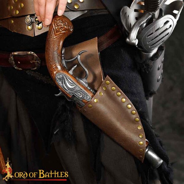 Pirate's Leather Pistol Holster - Brown