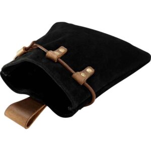 Adventurer's Suede Belt Pouch - Black