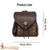 Casimir Medieval Belt Pouch - Brown