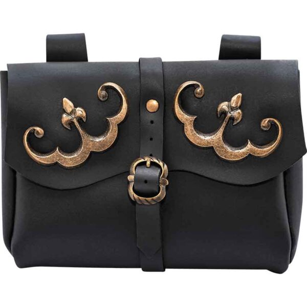 Alodie Late Medieval Belt Pouch - Black