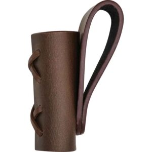 Narrow Leather Sword Frog - Brown