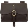 Messenger's Medieval Leather Belt Pouch - Brown