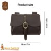 Messenger's Medieval Leather Belt Pouch - Brown