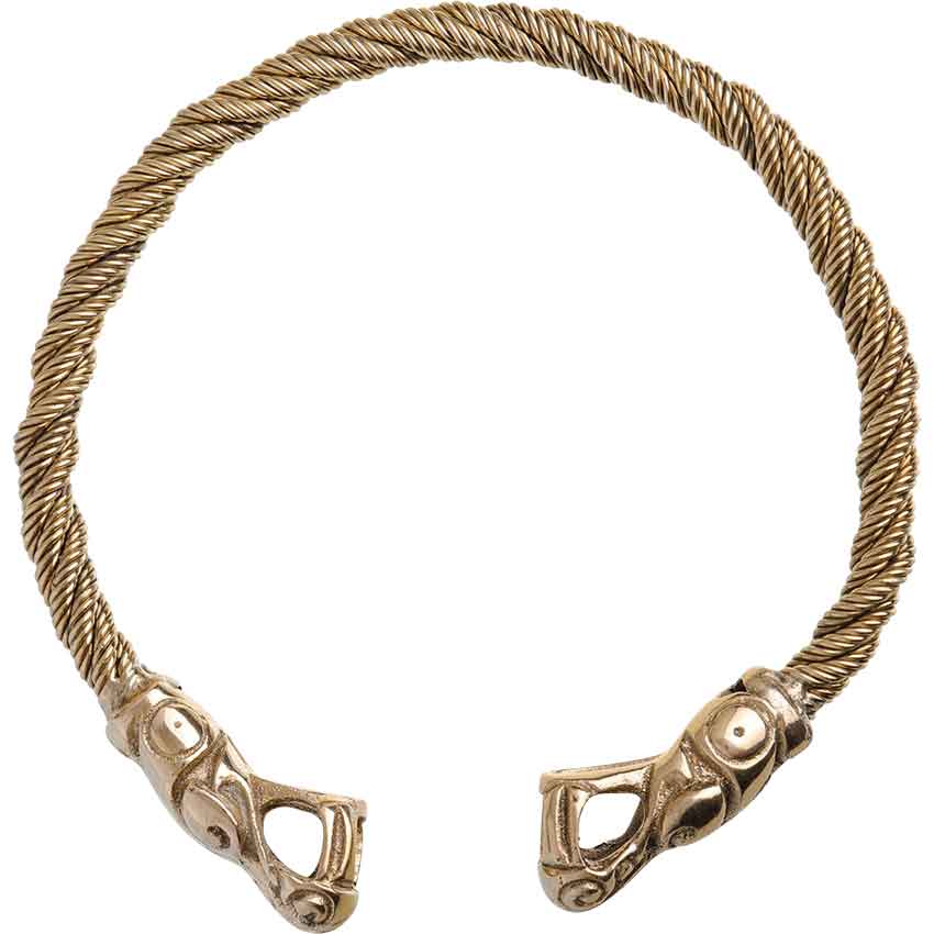 Brass Viking Fenrir Torc