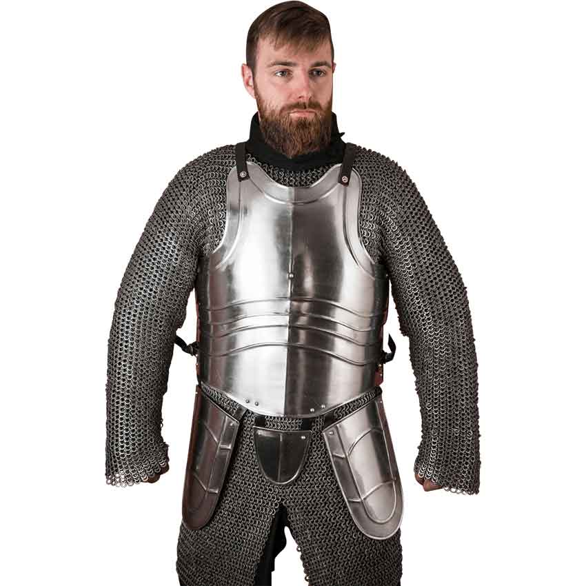 Warrior Steel Cuirass with Tassets - Polished