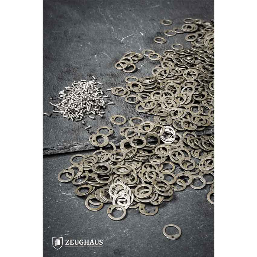 9mm Flat Steel Chainmail Rings with Rivets