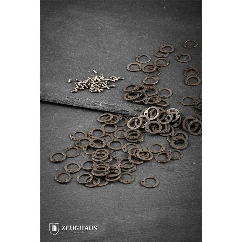 9mm Flat Stainless Steel Chainmail Rings with Rivets