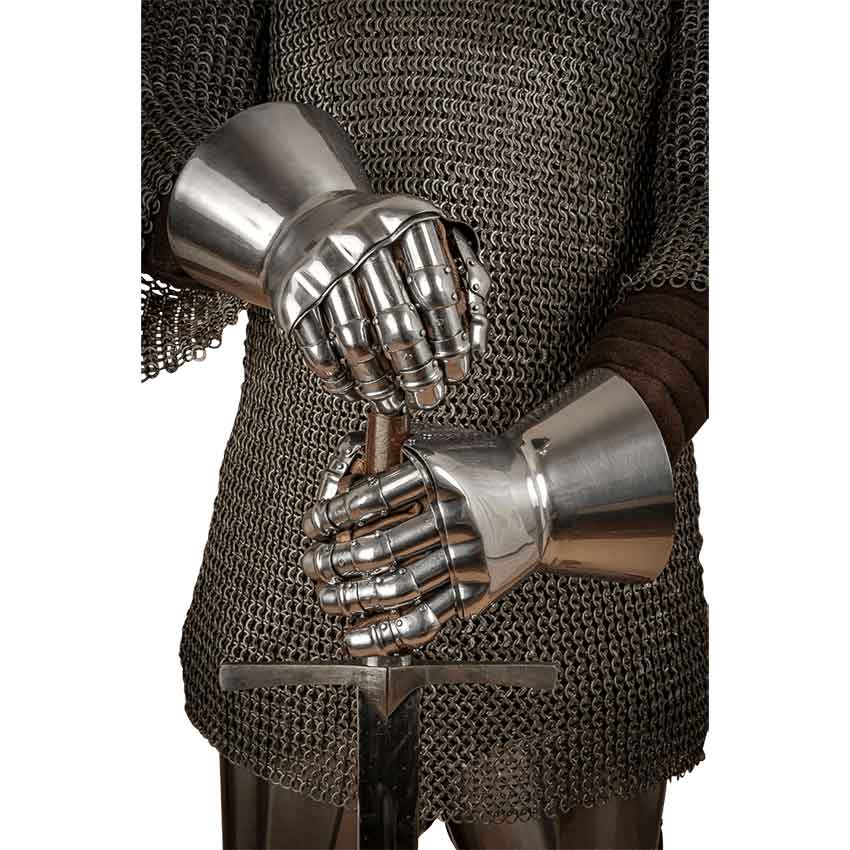 14th Century Hourglass Gauntlets - Polished