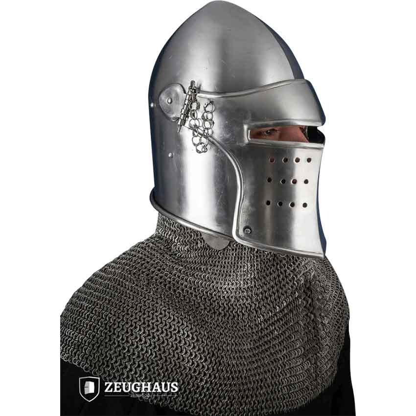 Viking Spectacle Helmet with Aventail - Polished